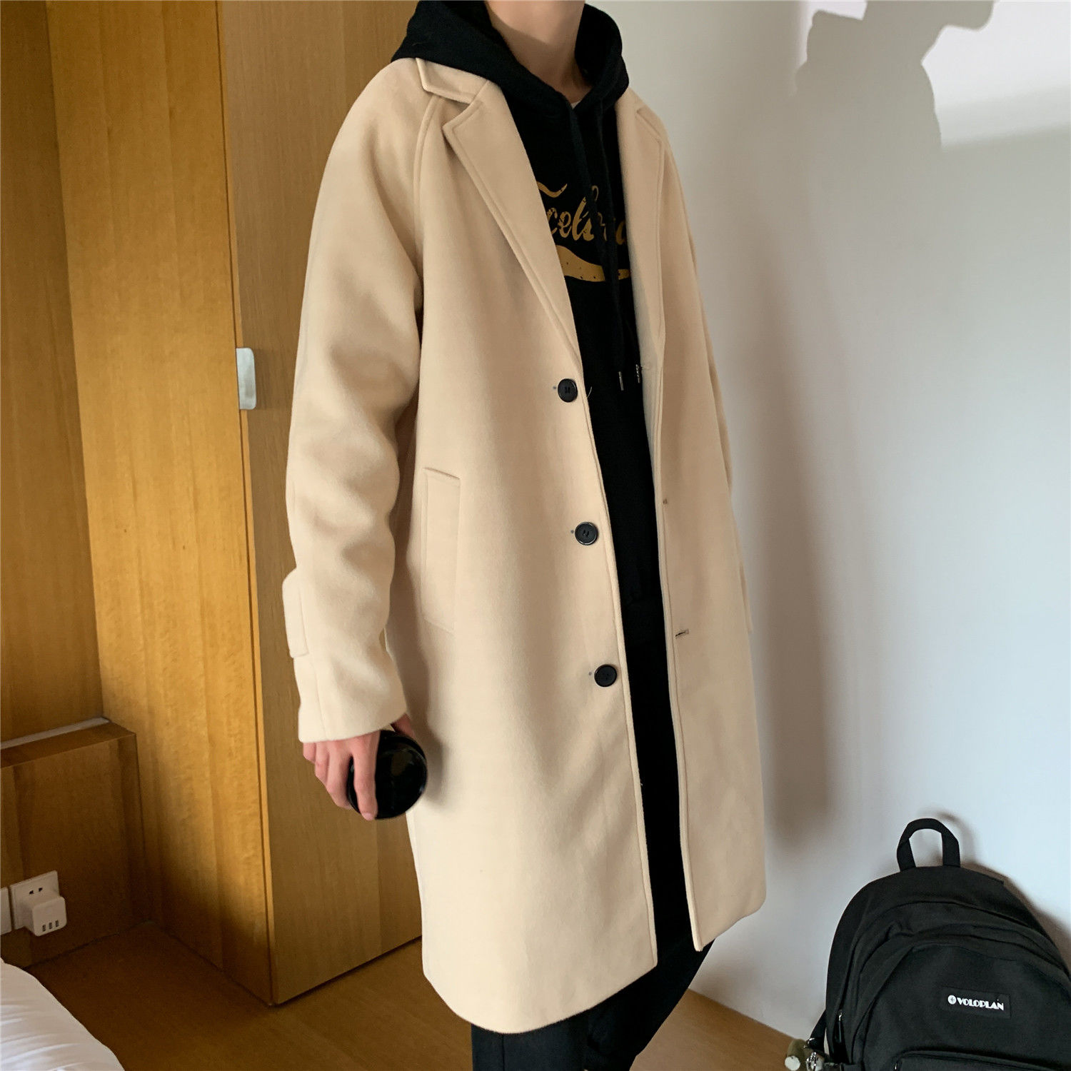 Wool Blend Coat Grey Mans Clim - Outdoor Adventure Hobbies recension och pris