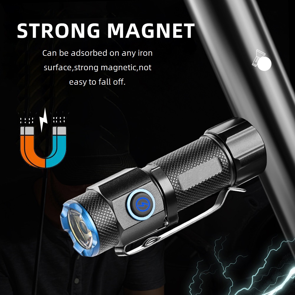 6500K Mini Flashlight High Bri - Outdoor Adventure With No Backpack recension och pris