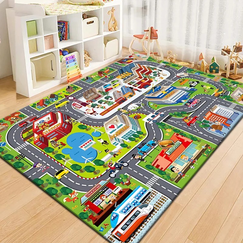 Colorful Kids City Map Play Ma - Outdoor Adventure Toys For Kids recension och pris