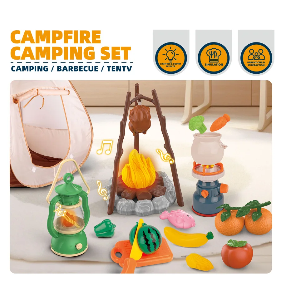 Kids Camping Tent Set Simulate - Outdoor Adventure Toys For Kids recension och pris